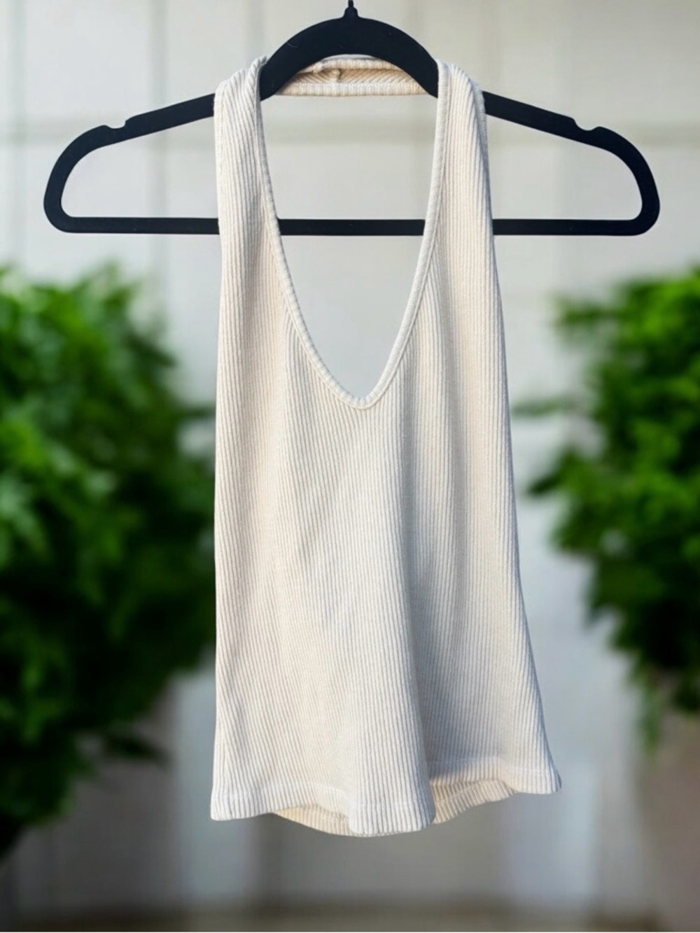 Monrow NWT Brushed Ribbed Halter Tank Small